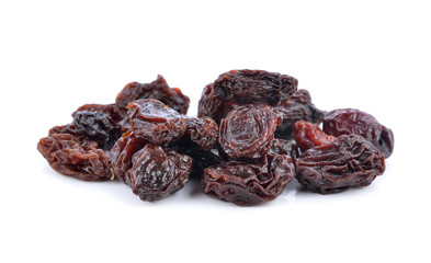 raisin on white background