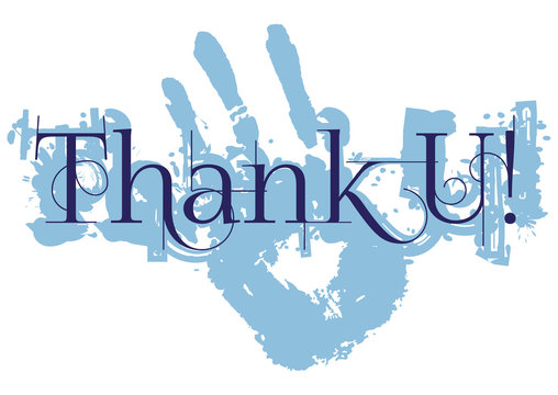 Thank You. Grateful card with lettering