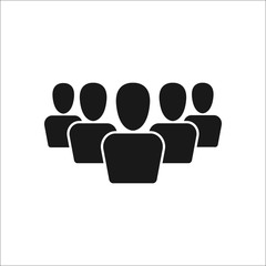 Team group sign simple icon on background