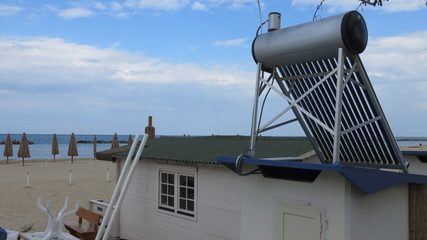 solar panel applied to bathhouse