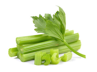celery on white background