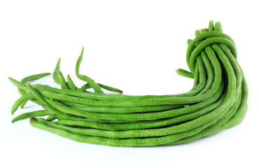green beans isolate on  white background.
