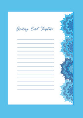 Mandala vintage template card