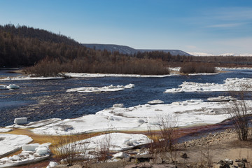 ice drift on the Chulman river