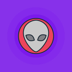 Alien flat icon