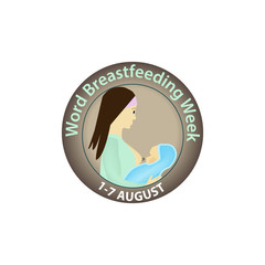 World Breastfeeding Week. Vector illustration on isolated background