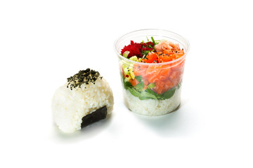 sushi menu isolated on white background