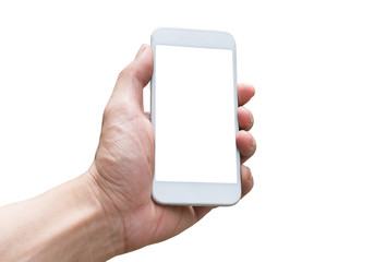 hand holding mobile smartphone