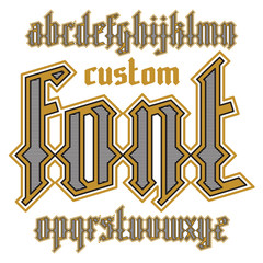 Custom gothic font