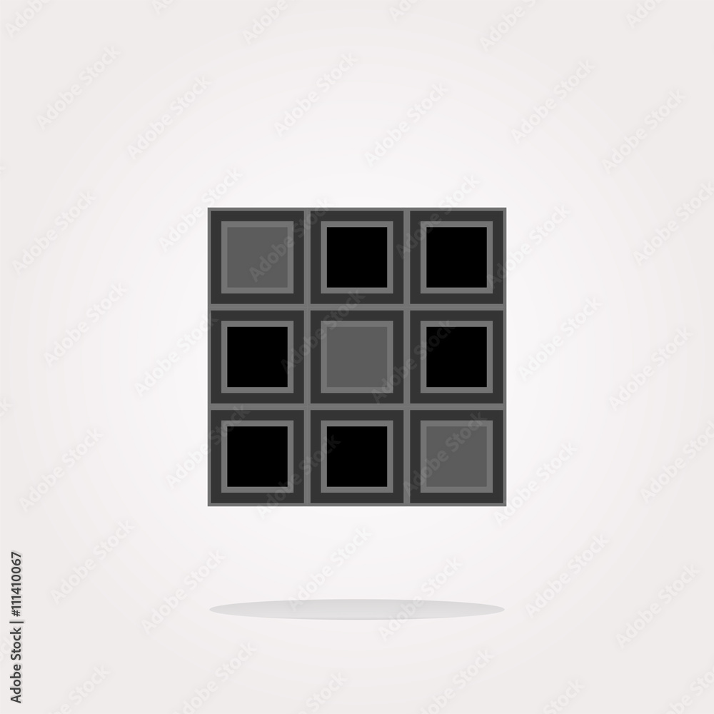 Poster vector empty box sign on web icon, button