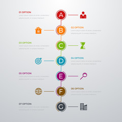 infographics timeline seven options