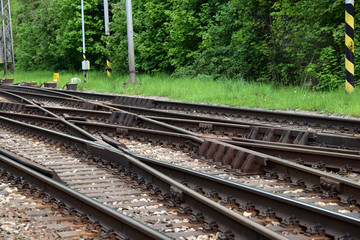 Fototapeta premium Crossing railway tracks