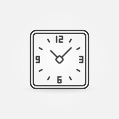 Clock in rounded squares icon