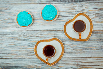 Cupcakes with blue cream