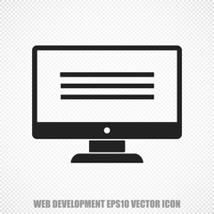 Web design vector Monitor icon. Modern flat design.