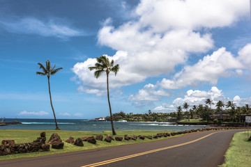 View of the coast along Kukuiula Bay in Maui, Hawaii
