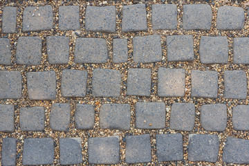 Block stone and sand is floor