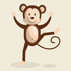 Fototapeta premium funny monkey design 