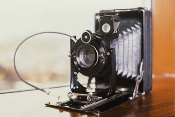 Retro camera closeup