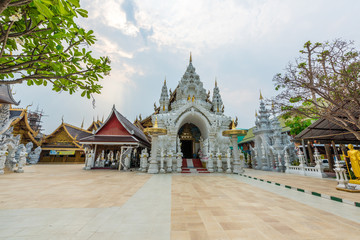 Obraz premium Wat Sanpa Yang Luang, beautiful temple in Lamphun, Thailand.