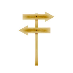 Vector illustration wooden direction arrows