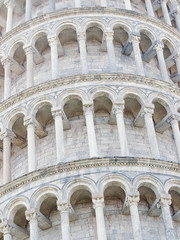 Fototapeta na wymiar detail of the leaning tower of Pisa