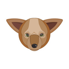 Hand drawn cute dog in cartoon style. Vector illustration. Sad puppy illustration. Adoption. Adopt concept.