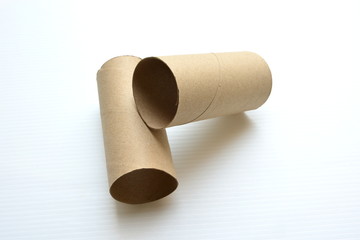 Tissue core on the white background.