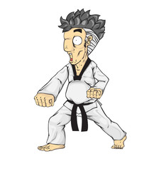 Taekwondo Low Block. Martial art © TheYui Station