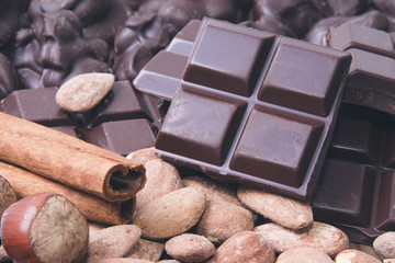 chocolate on wood