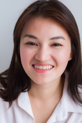 Female activists face emoticon