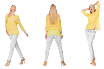 Fototapeta premium Composite photo of woman in various poses