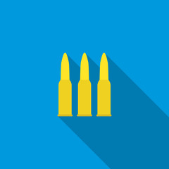 Three bullets icon, flat style