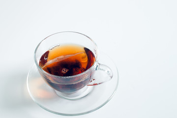 Cup of tea with teabag 