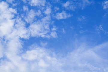 Blue sky with clouds.