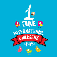 1 june international childrens day background.