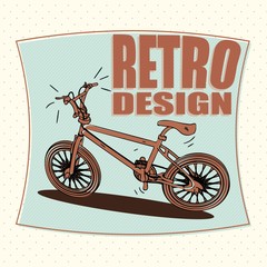 Bicycle outline icon, retro design