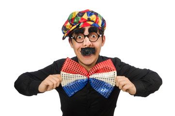 Clown isolated on the white background