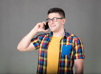 Man talking on a cell phone