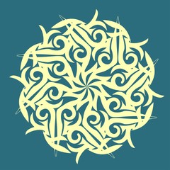 vector ornament In flower style