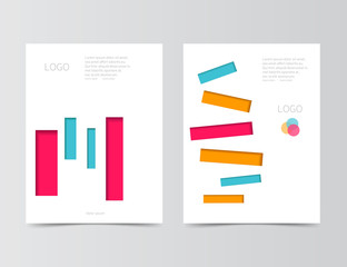 Abstract Annual report, brochure empty layout. Flyer template. Leaflet design layout. Brochure design. Vector illustration, eps 10(2)