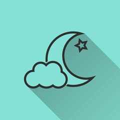 Obraz premium Moon starvector icon.