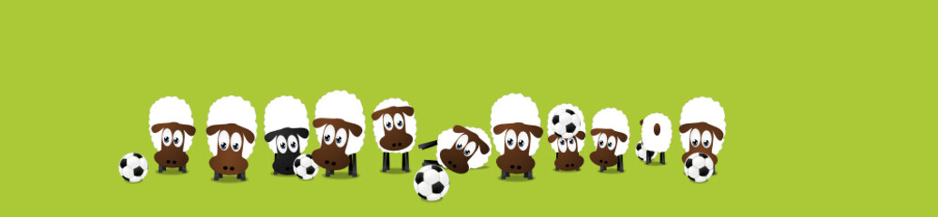 Schafe mit Fußball
