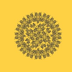 vector ornament In flower style