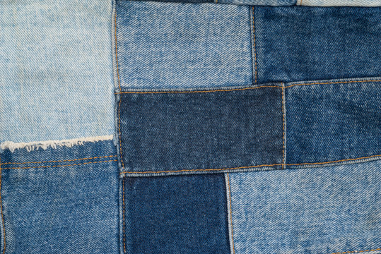 Denim Patchwork Textile Pattern
