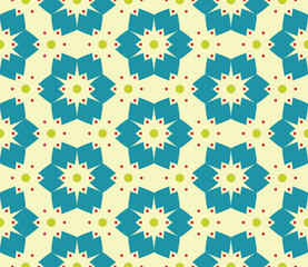 Vector modern seamless colorful geometry floral pattern, color abstract geometric background, pillow multicolored print, retro texture, hipster fashion design