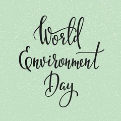 World Environment Day 5 june quote typography