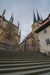 Obraz premium Severikirche und Dom in Erfurt, Thüringen