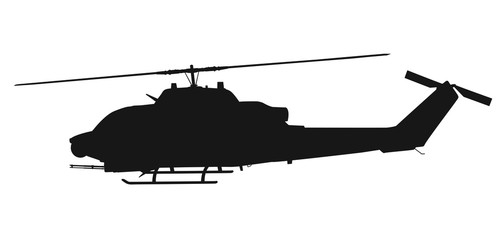 Helicopter vector silhouette © vadimmmus