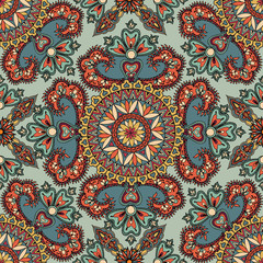 Abstract floral seamless pattern Geometric ornamental background